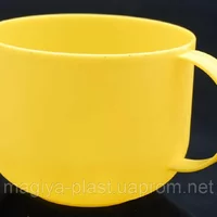 Пластмассовая кружка "бочка" 500 мл (желтый цвет)