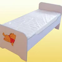 Одноместная детская кровать без матраца