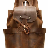Дорожный рюкзак матовый Vintage 14888 Коньячный