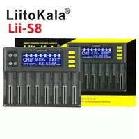Зарядний пристрій LiitoKala Lii-S8, 8х-AA, AAA, 18650, 26650, 21700 Li-ion, LiFePo4, Ni-Mh ОРИГІНАЛ