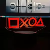 Светильник настольный RGB 3D + пульт (PS Symbol) Lux