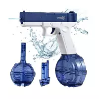 Водный Пистолет Электрический Глок Детский Аккумуляторный + Две Обоймы Glock 18 Синий