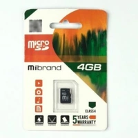 Карта пам'яті Mibrand microSDHC Class 4, 4GB