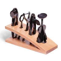 Набор аксессуаров для бара Kamille 5 предметов на деревянной подставке KM-5086