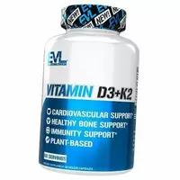 Витамин Д3 К2, Vitamin D3+K2, Evlution Nutrition  60вегкапс (36385009)