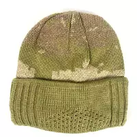 Балаклава-шапка розкладна тепла тактична з прорізом Зелена