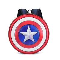 Рюкзак Капітан Америка RESTEQ 28*6*28 см. Дитячий рюкзак Щит Капітана Америки. Круглий рюкзак Captain America Shield Backpack