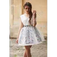 Жіноча сукня СК6335 з фатіном та уквітчаними вставками