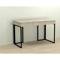 Письмовий стіл Ferrum Еліс 75x100x60 чорний ДСП Дуб Сонома 16мм