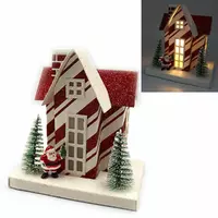 Декор новорічний будиночок LED 3D фігура "Новий рік" 13х12,5х8,5см, 1шт/етик.