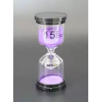 Песочные часы "Круг" стекло + пластик 15 минут Сиреневый песок