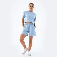 Женский летний комплект шорты и футболка Teamv Jumper Голубой