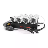 Комплект відеоспостереження Outdoor 007-4-2MP Pipo (4 вуличні камери, кабелі, блок живлення, відеореєстратор APP-Xmeye)