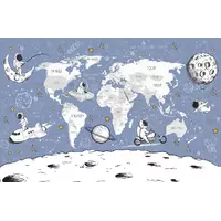 Мапа світу на українській мові у космічній тематиці 150*98 см